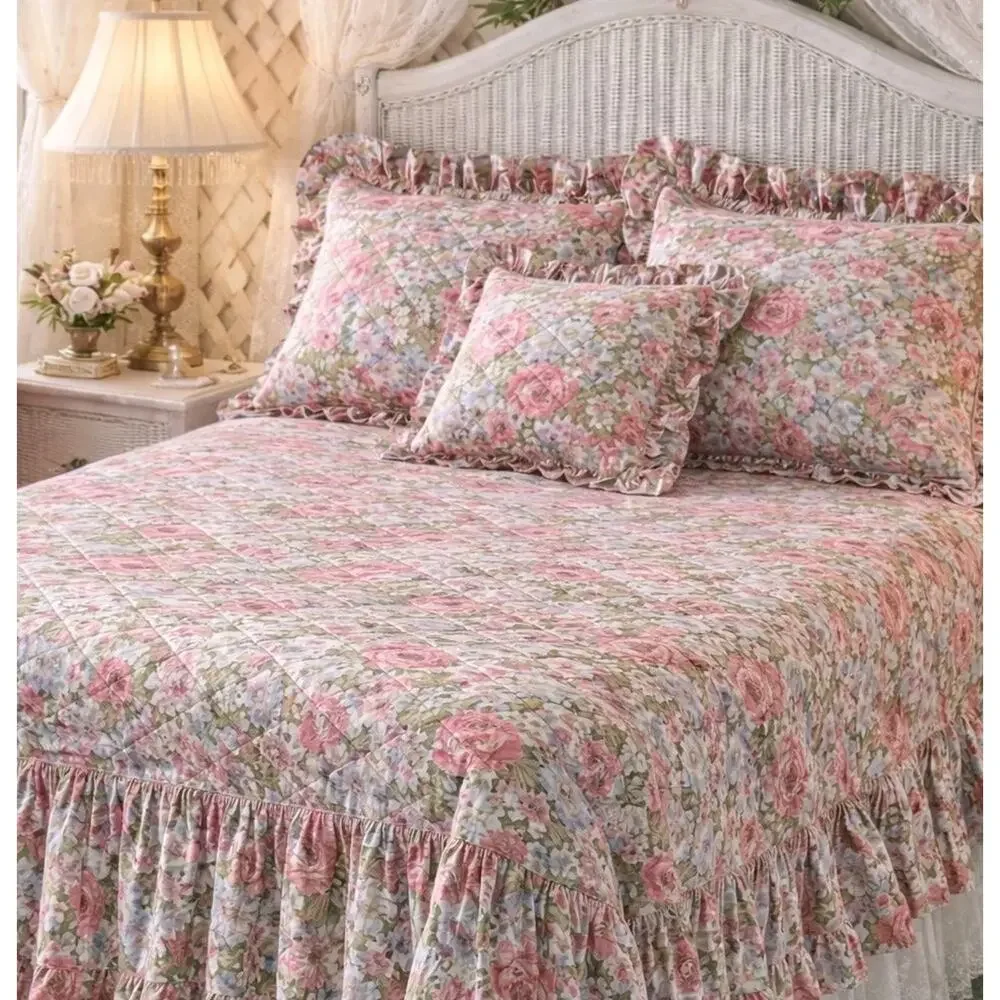 Vtg JC Penney Garden Path Floral Comforter NOS Cottagecore Twin Full Shabby New